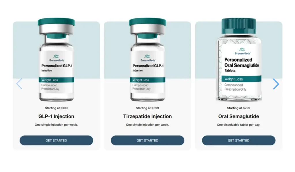 Breeze Meds GLP-1 Pricing